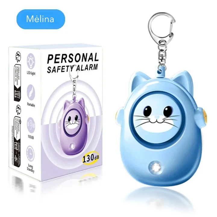 Mėlynos spalvos nešiojama saugos signalizacija