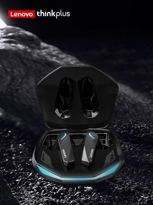 Lenovo GM2 Pro ausinukai ir įkrovimo dėklas iš arti