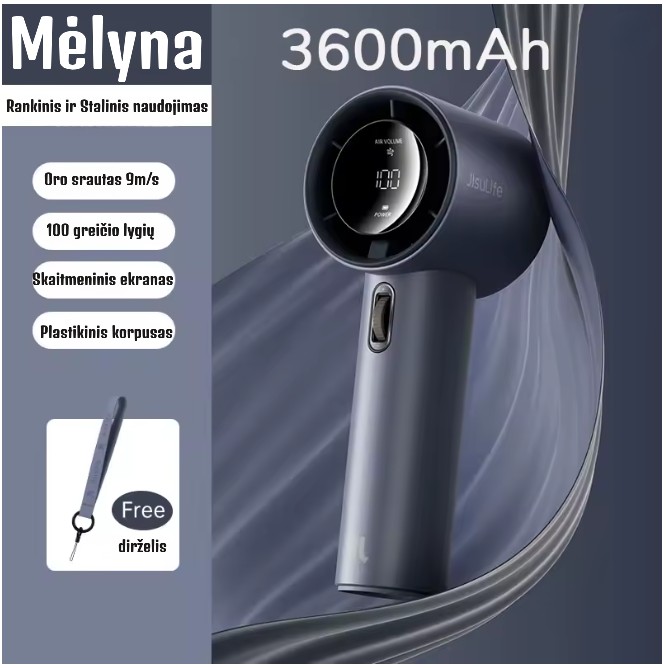 JISULIFE Pro1S ventiliatorius mėlynos spalvos