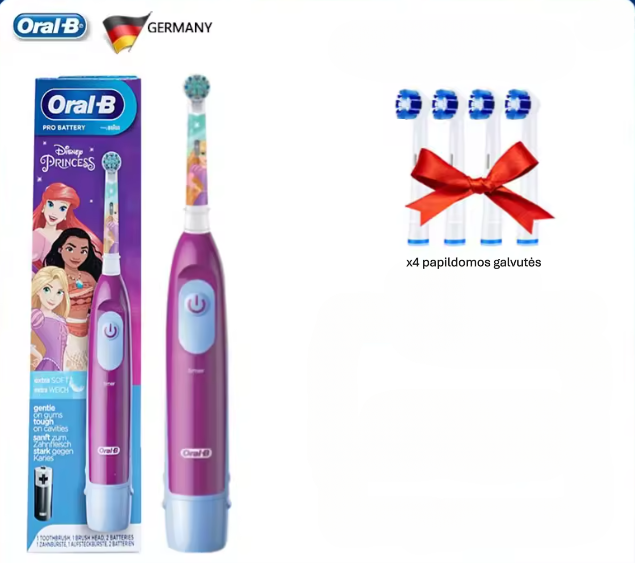 Oral-B vaikiškas šepetėlis ir dėklas
