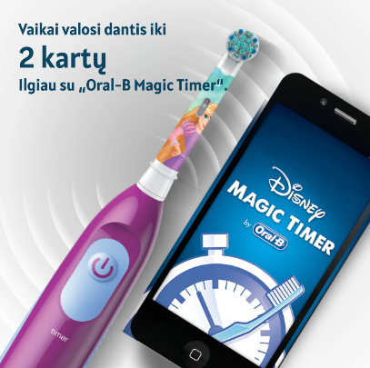 Oral-B šepetėlis su papildomomis galvutėmis