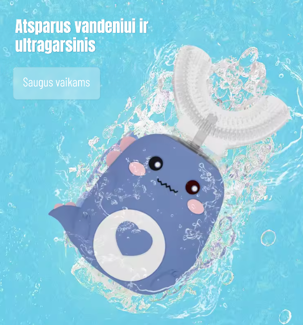 Vaikiškas U formos šepetėlis komplekte