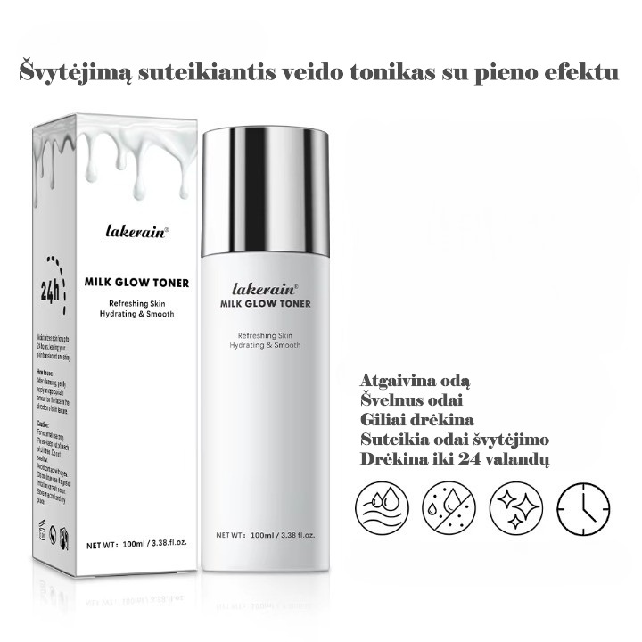 Drėkinantis veido tonikas su švytėjimo efektu